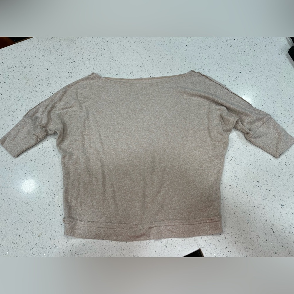 Onzie x Pure Barre off the shoulder 3/4 sleeve sweater